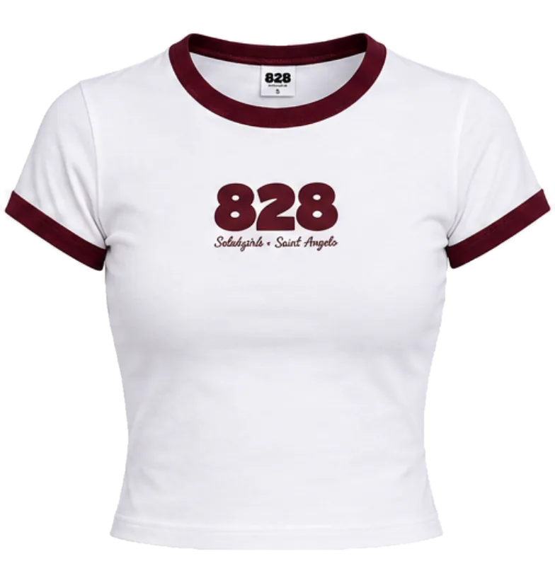 828 WHITE X BURGANDy front